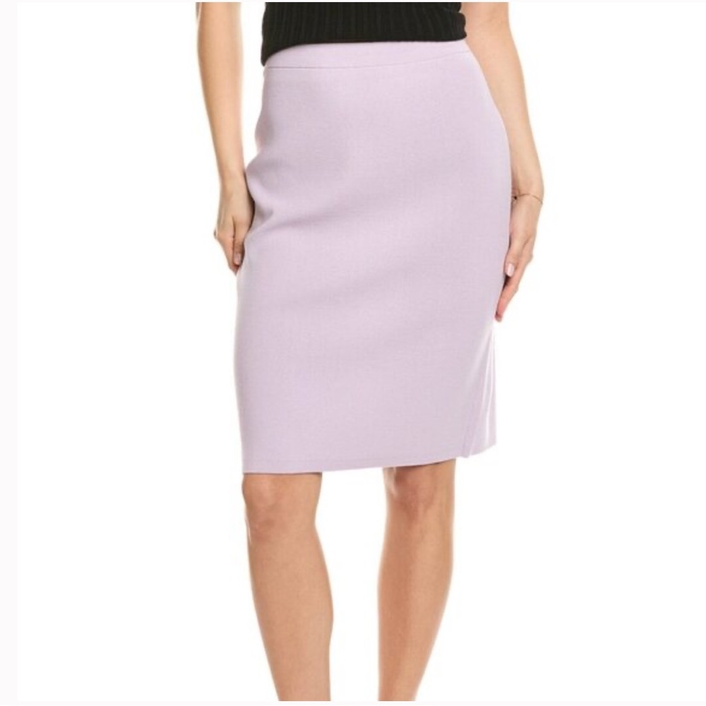 St. John Purple Knee-Length Pencil Skirt